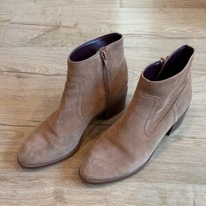 BCBGeneration Brown Suede Ankle Booties - Women 7.5